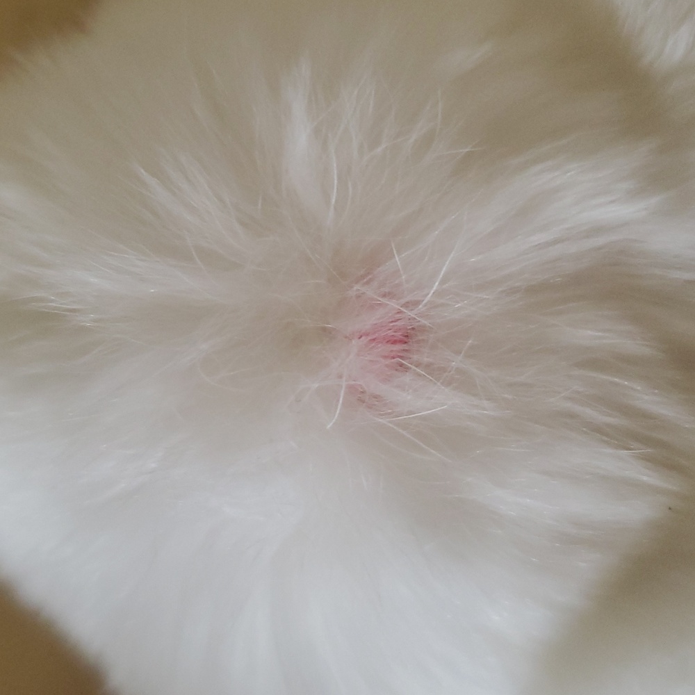 White Rabbit Fur Keychain nwot - Picture 7 of 7